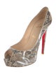 Christian Louboutin Python Animal Print Pumps