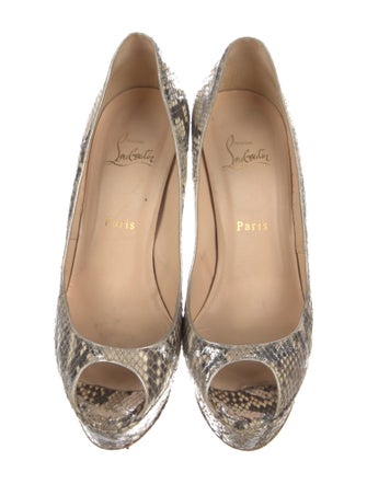 Christian Louboutin Python Animal Print Pumps