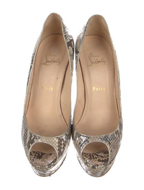 Christian Louboutin Python Animal Print Pumps