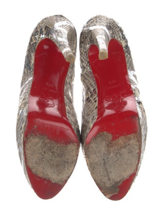 Christian Louboutin Python Animal Print Pumps