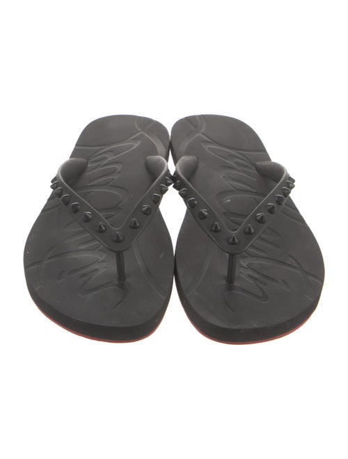 Christian Louboutin Rubber Studded Accents Flip Flops