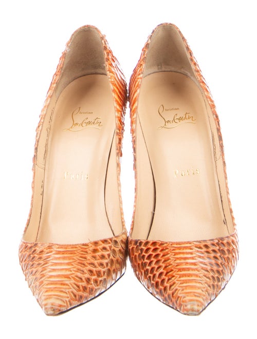 Christian Louboutin Python Animal Print Pumps