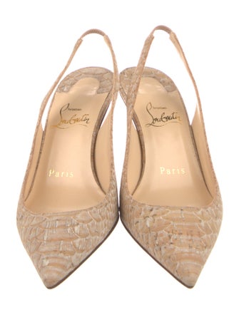 Christian Louboutin Patterned Slingback Pumps