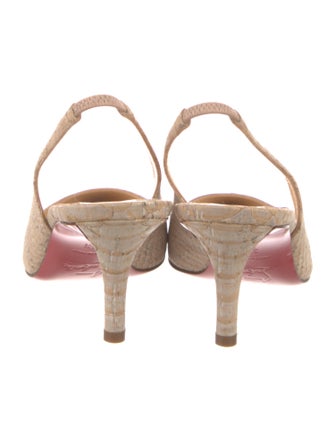 Christian Louboutin Patterned Slingback Pumps