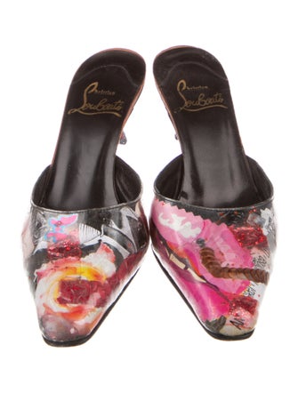 Christian Louboutin PVC Printed Mules