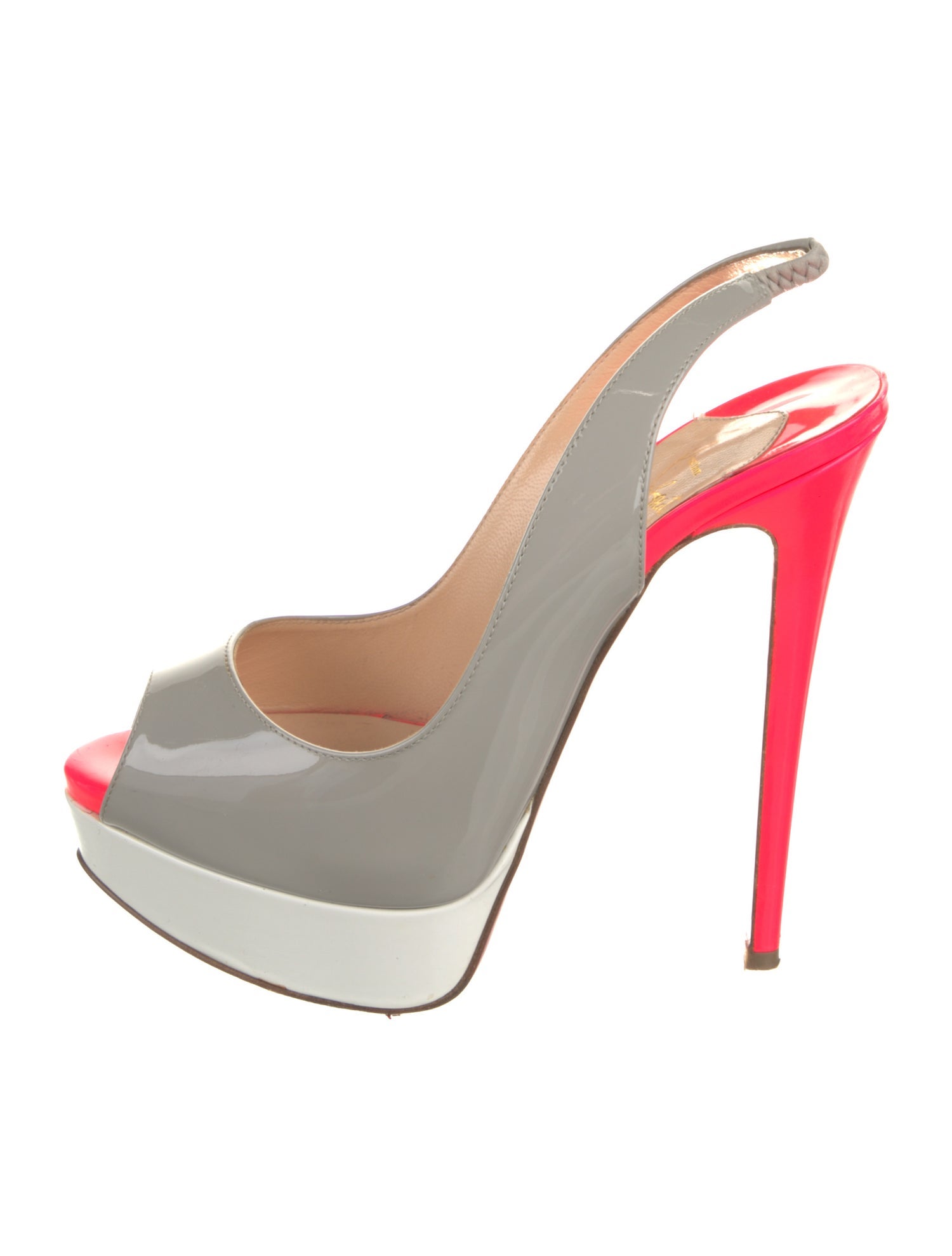 Christian Louboutin Patent Leather Slingback Pumps