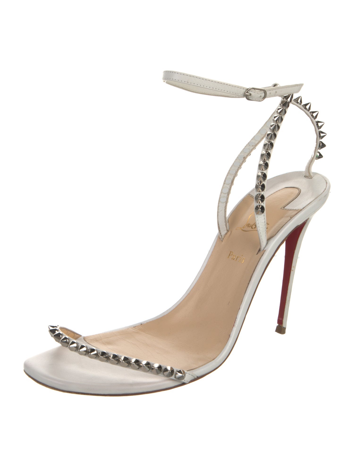 Christian Louboutin Spike Accents Leather Sandals