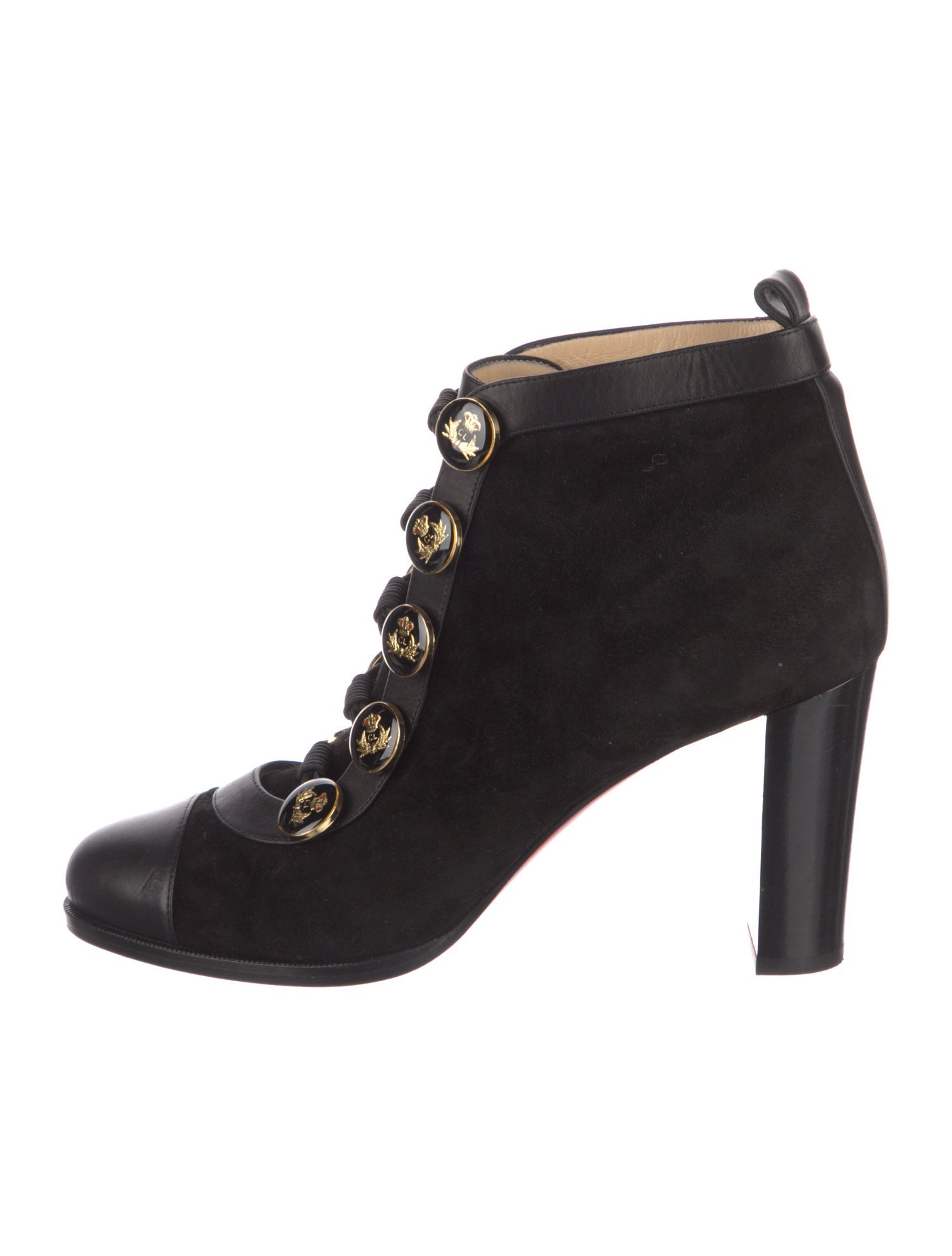 Christian Louboutin Suede Lace-Up Boots