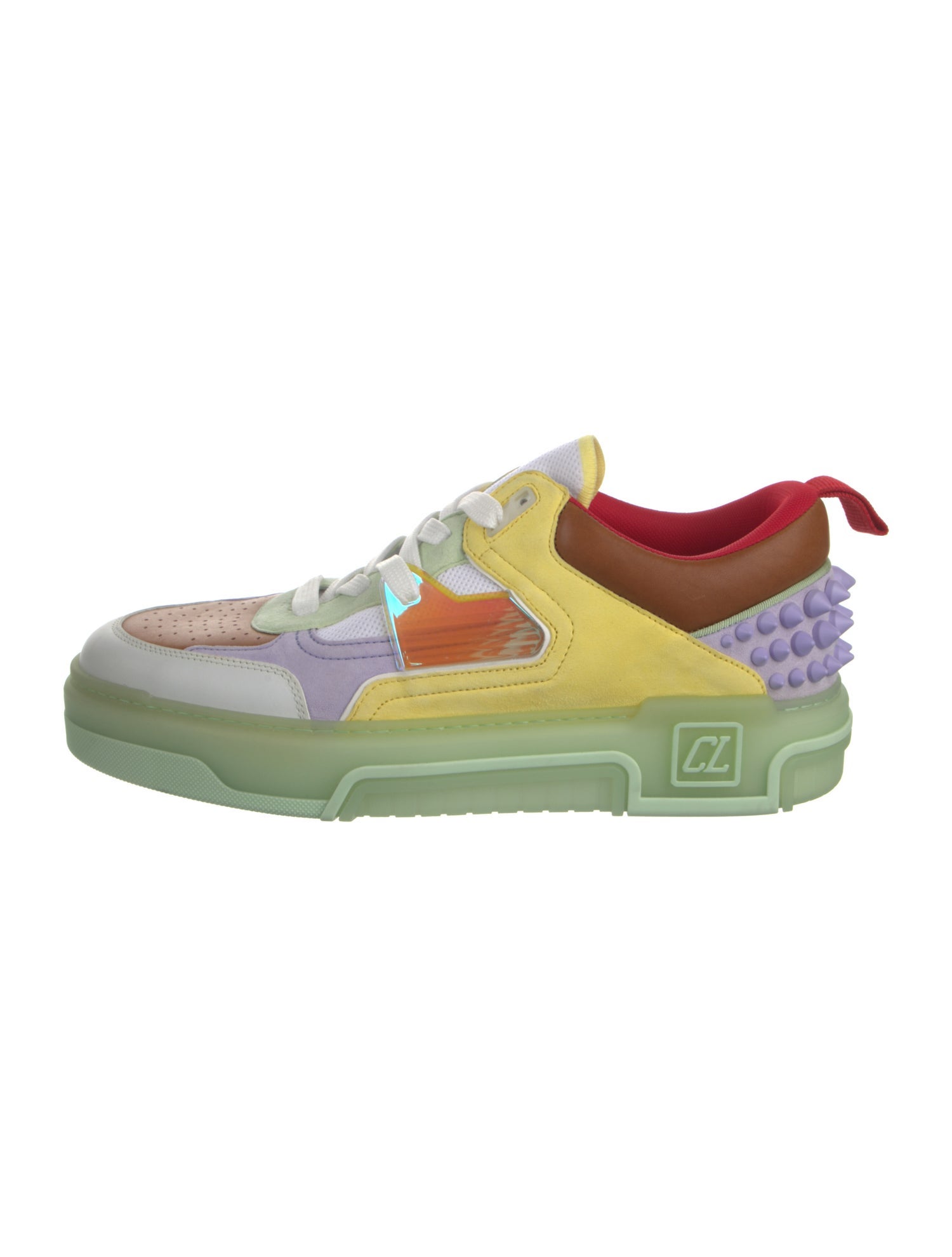 Christian Louboutin Spike Accents Leather Sneakers
