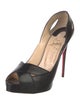 Christian Louboutin Leather Cutout Accent Pumps