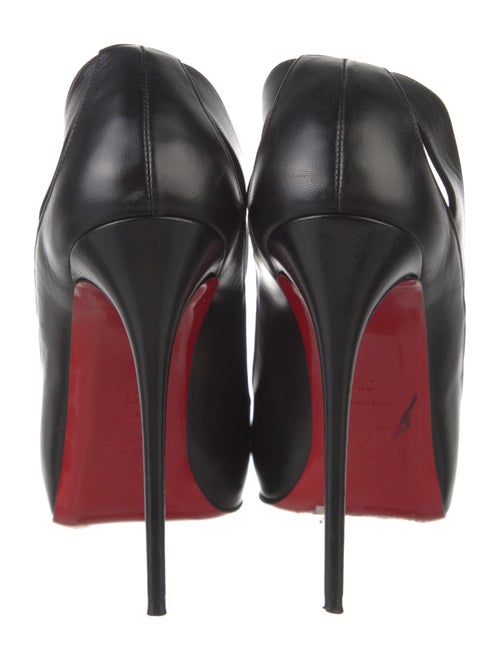 Christian Louboutin Leather Cutout Accent Pumps
