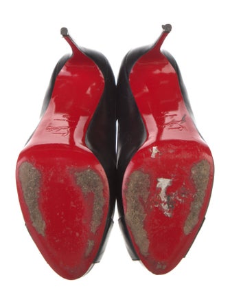 Christian Louboutin Leather Cutout Accent Pumps