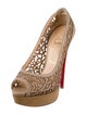 Christian Louboutin Leather Lace Pattern Pumps