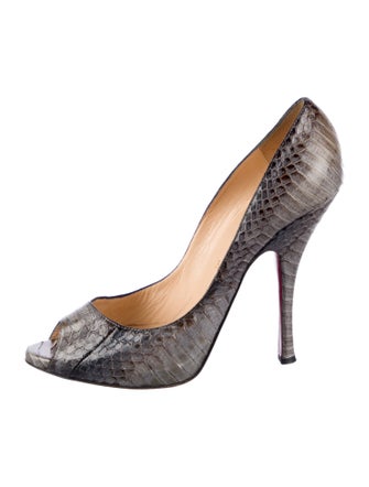 Christian Louboutin Snakeskin Animal Print Pumps
