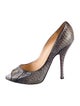 Christian Louboutin Snakeskin Animal Print Pumps