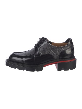 Christian Louboutin Spike Accents Patent Leather Dress Loafers