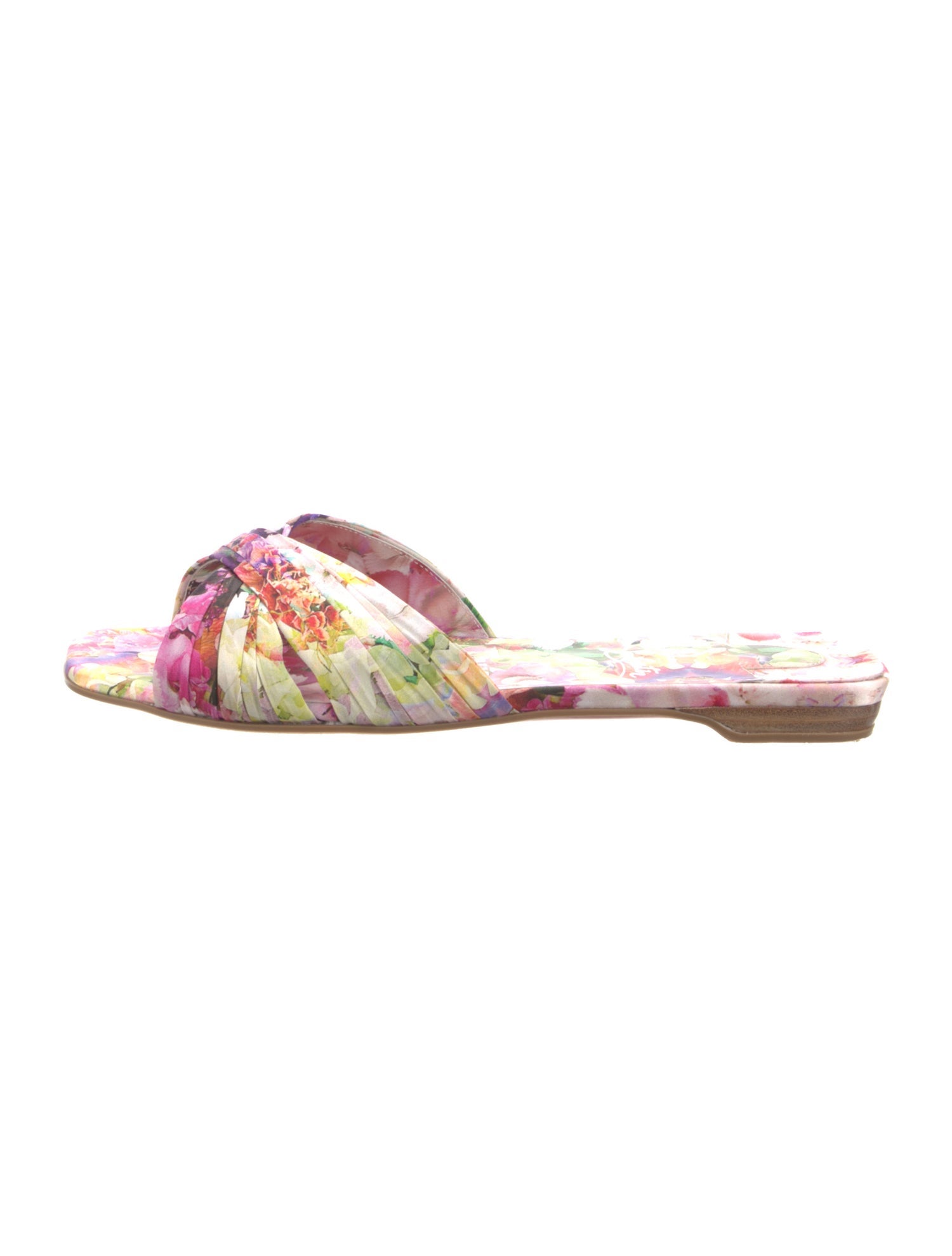 Christian Louboutin Satin Floral Print Slides