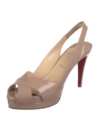 Christian Louboutin Patent Leather Slingback Pumps