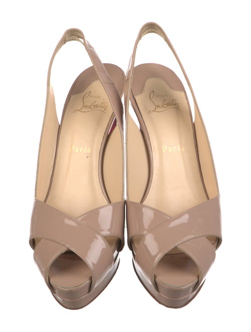 Christian Louboutin Patent Leather Slingback Pumps