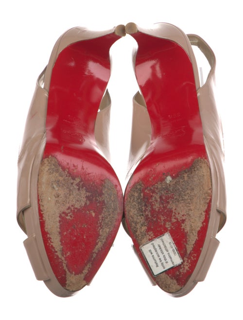 Christian Louboutin Patent Leather Slingback Pumps