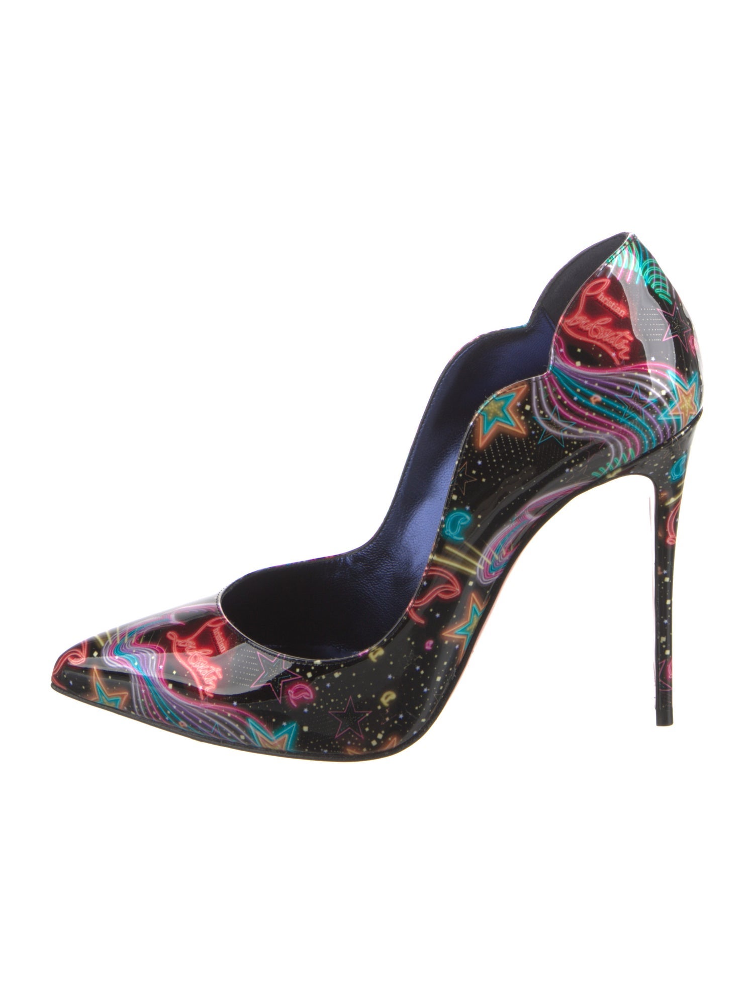 Christian Louboutin Patent Leather Floral Print Pumps w/ Tags