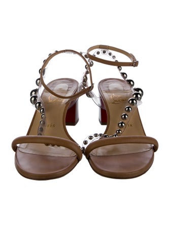 Christian Louboutin Leather Studded Accents Sandals