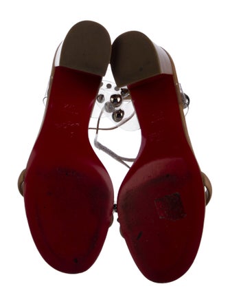 Christian Louboutin Leather Studded Accents Sandals