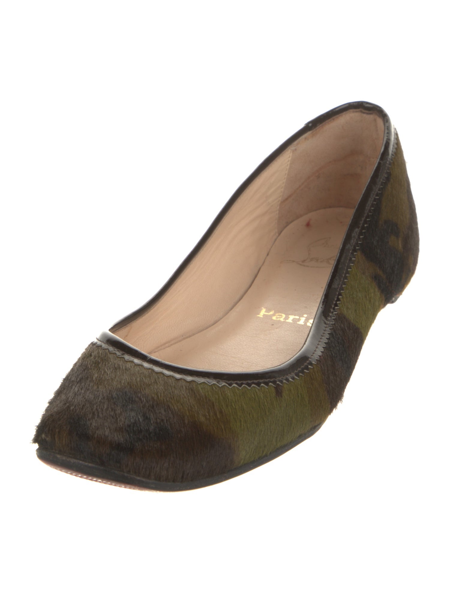 Christian Louboutin Ponyhair Printed Ballet Flats