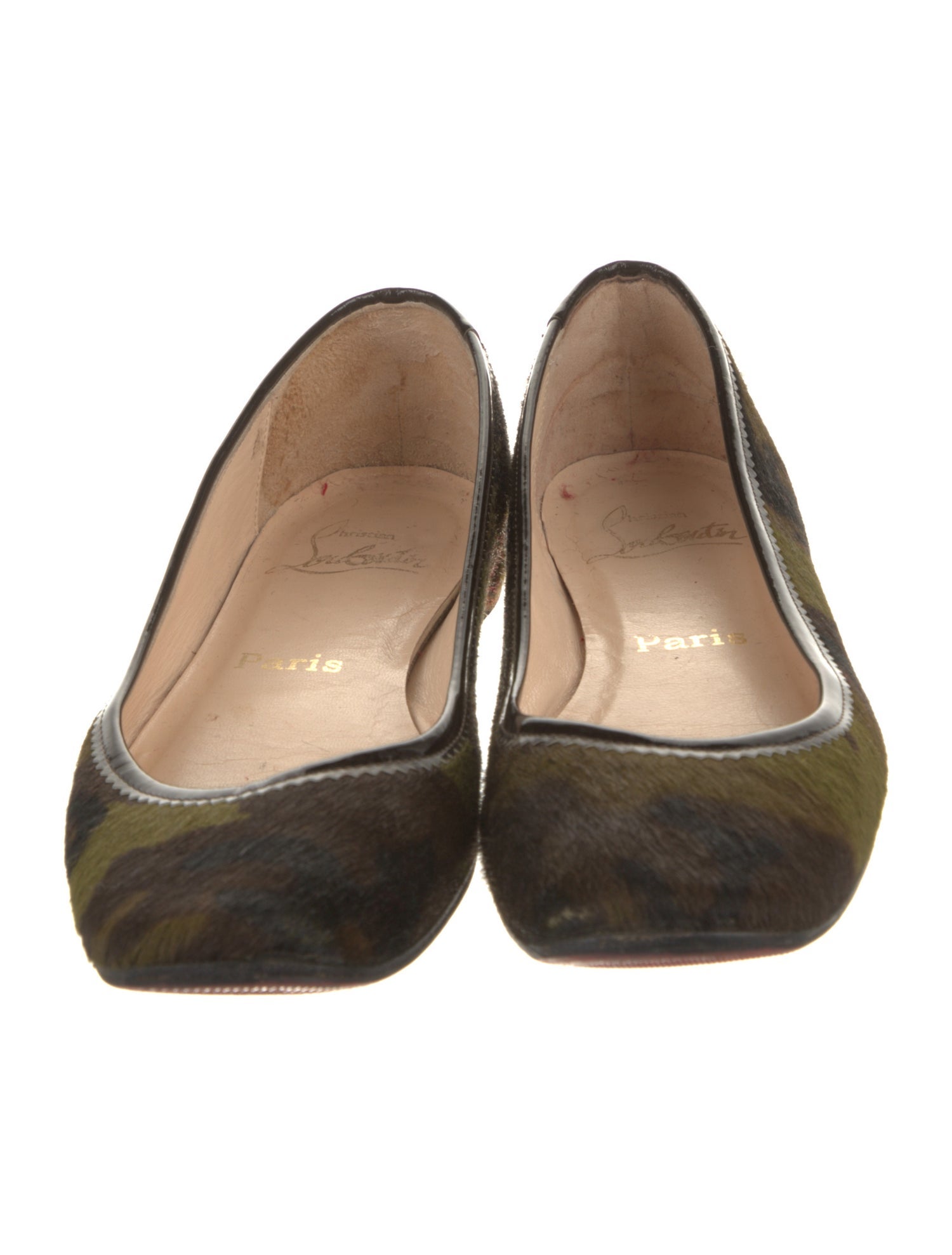 Christian Louboutin Ponyhair Printed Ballet Flats