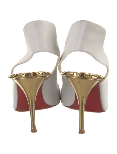Christian Louboutin Spike Accents Leather Slingback Pumps