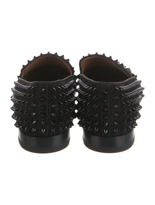 Christian Louboutin Spike Accents Suede Slippers