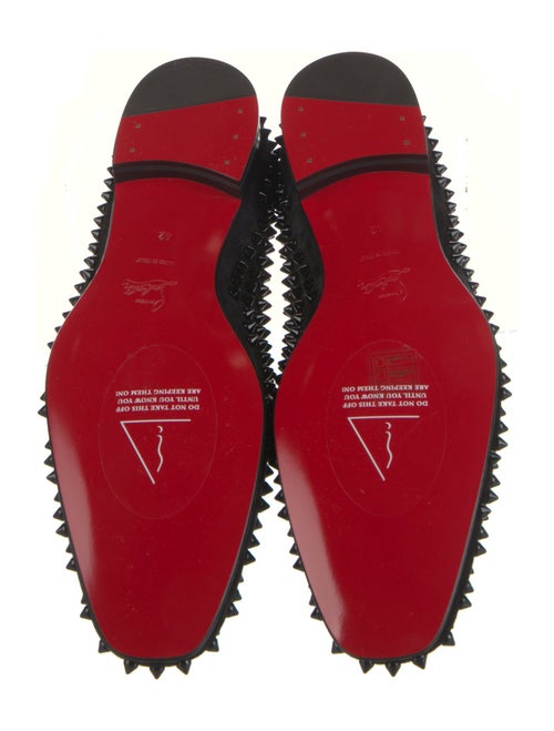 Christian Louboutin Spike Accents Suede Slippers