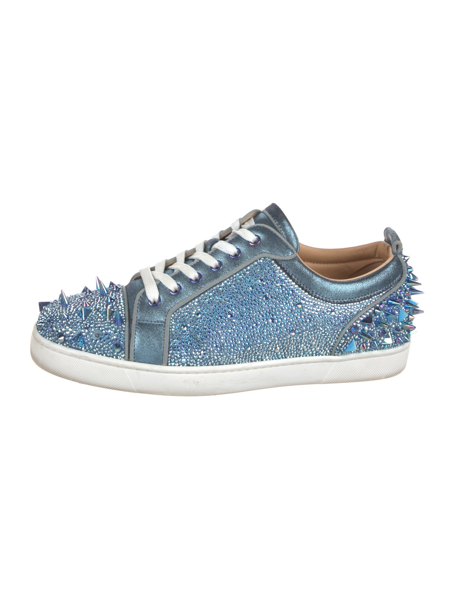 Christian Louboutin Spike Accents Leather Sneakers