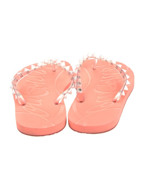 Christian Louboutin Spike Accents Rubber Flip Flops