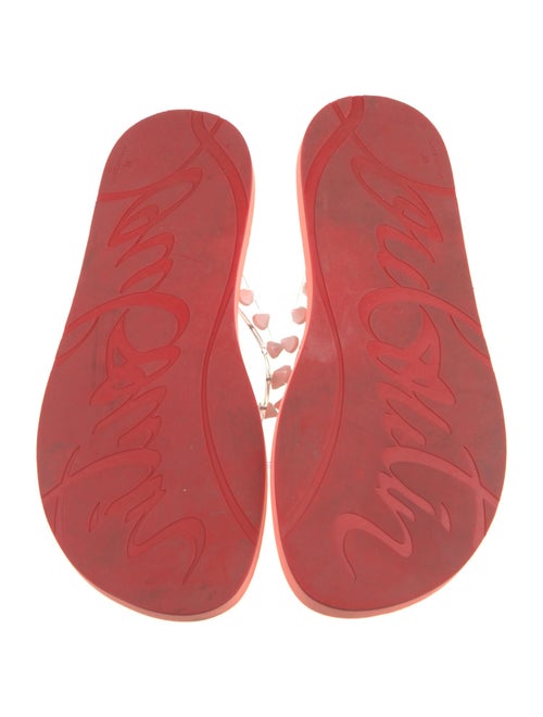 Christian Louboutin Spike Accents Rubber Flip Flops