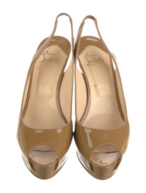 Christian Louboutin Patent Leather Slingback Pumps