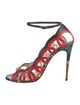 Christian Louboutin Leather Animal Print Sandals