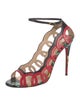 Christian Louboutin Leather Animal Print Sandals