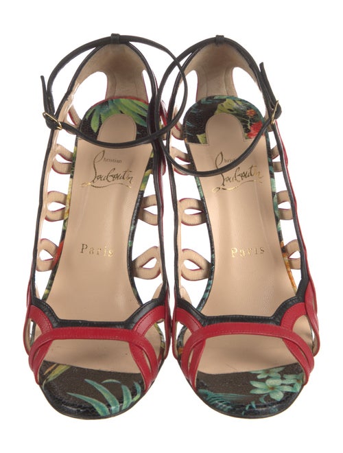 Christian Louboutin Leather Animal Print Sandals