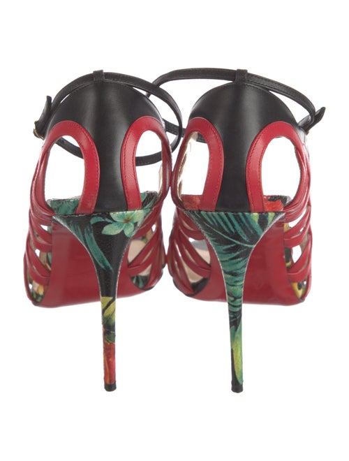 Christian Louboutin Leather Animal Print Sandals