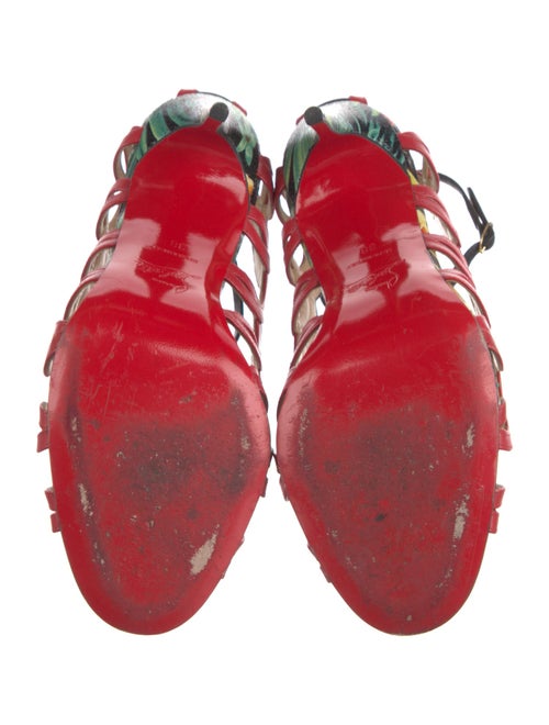 Christian Louboutin Leather Animal Print Sandals