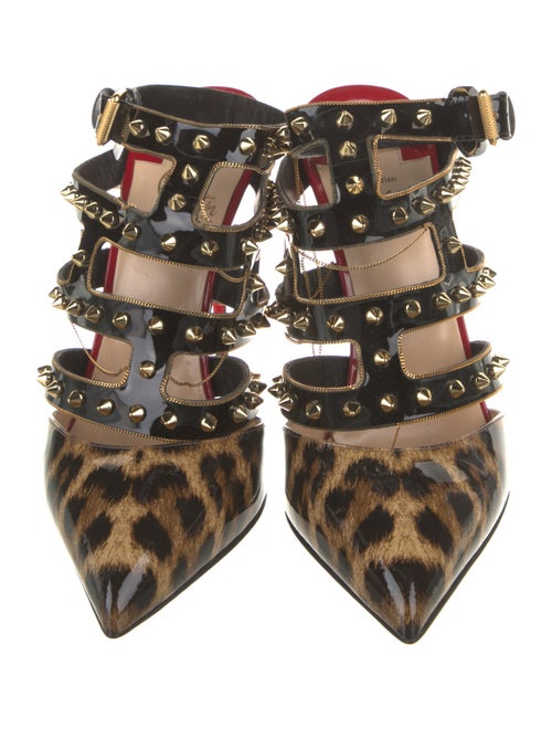 Christian Louboutin Chain-Link Accent Patent Leather Pumps