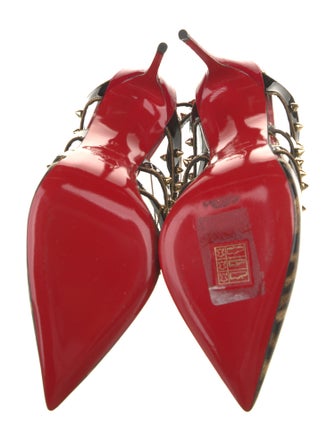 Christian Louboutin Chain-Link Accent Patent Leather Pumps