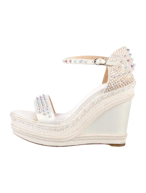 Christian Louboutin Spike Accents Leather Espadrilles