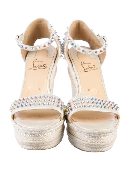 Christian Louboutin Spike Accents Leather Espadrilles
