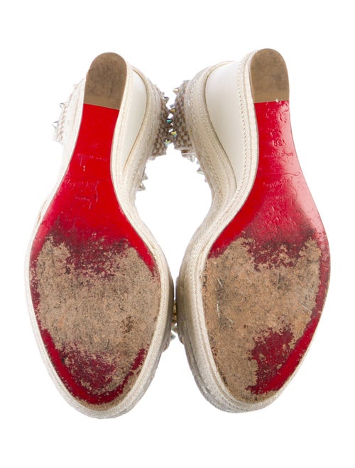 Christian Louboutin Spike Accents Leather Espadrilles