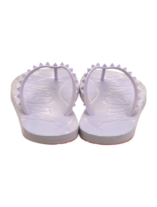 Christian Louboutin Spike Accents Rubber Flip Flops