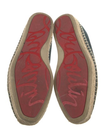 Christian Louboutin Suede Embroidered Accent Espadrilles