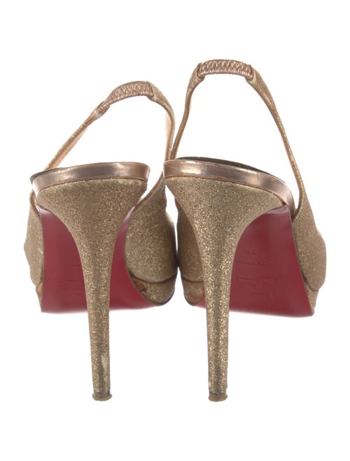 Christian Louboutin Glitter Glitter Accents Slingback Sandals