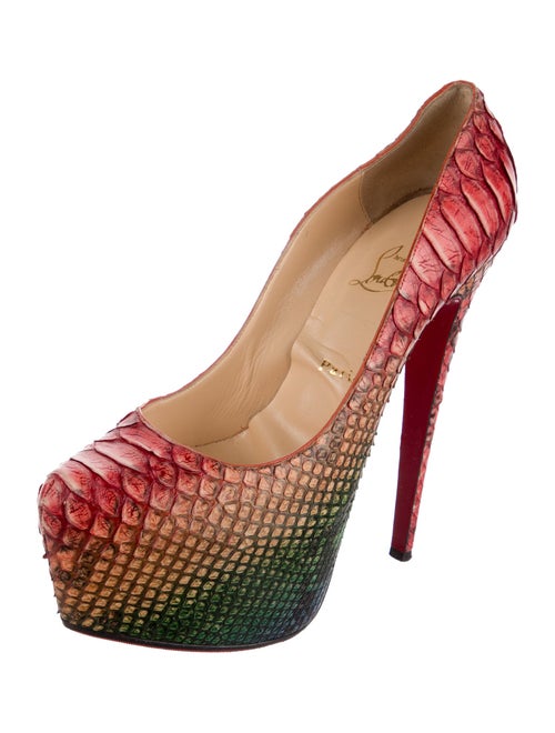 Christian Louboutin Snakeskin Animal Print Pumps